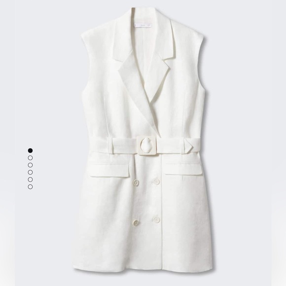 MANGO 100% linen shirty dress - Picture 2 of 6